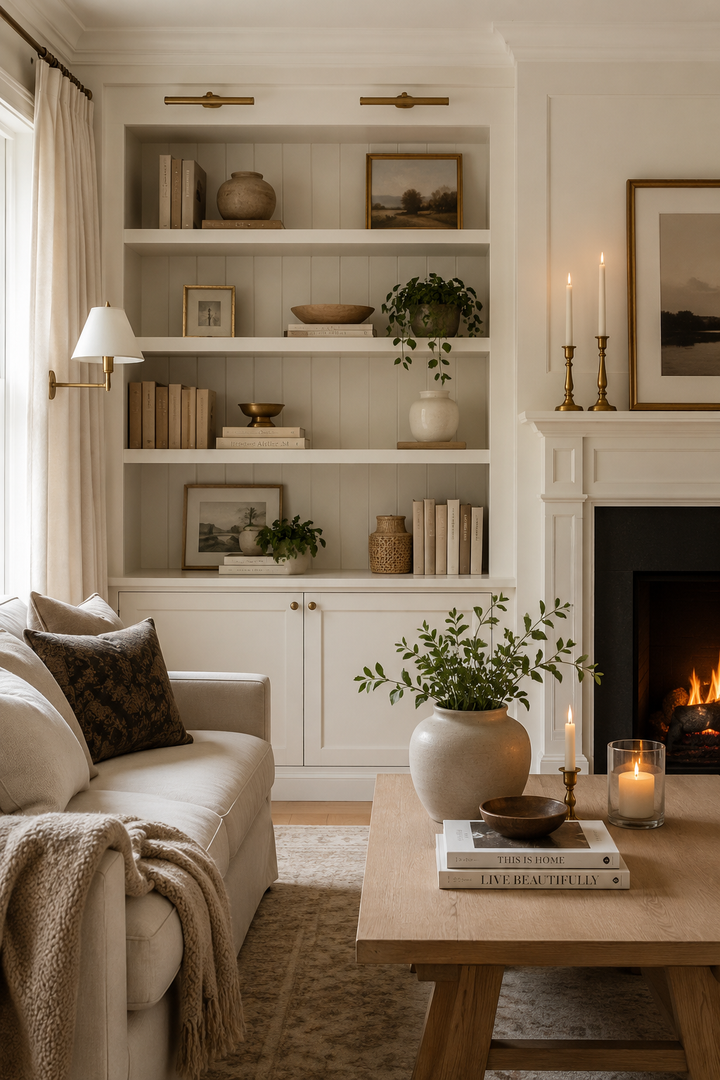 23 Built-In Shelf Living Room Ideas with Cozy Styled Details — inspiration 1 of 23