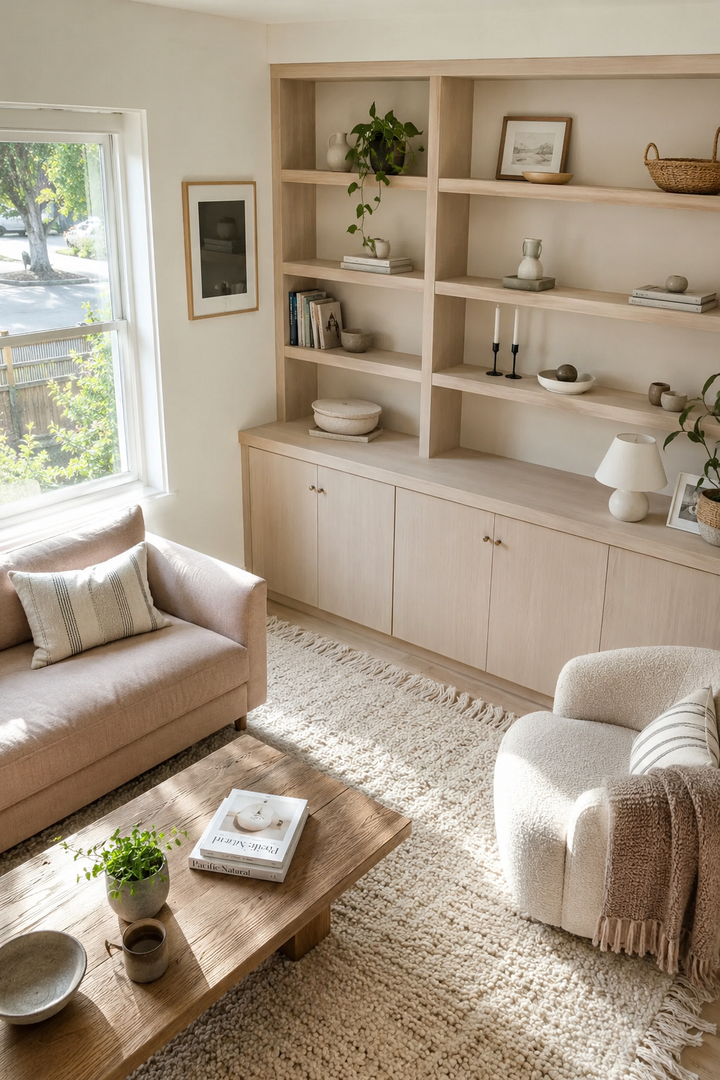 23 Built-In Shelf Living Room Ideas with Cozy Styled Details — inspiration 3 of 23