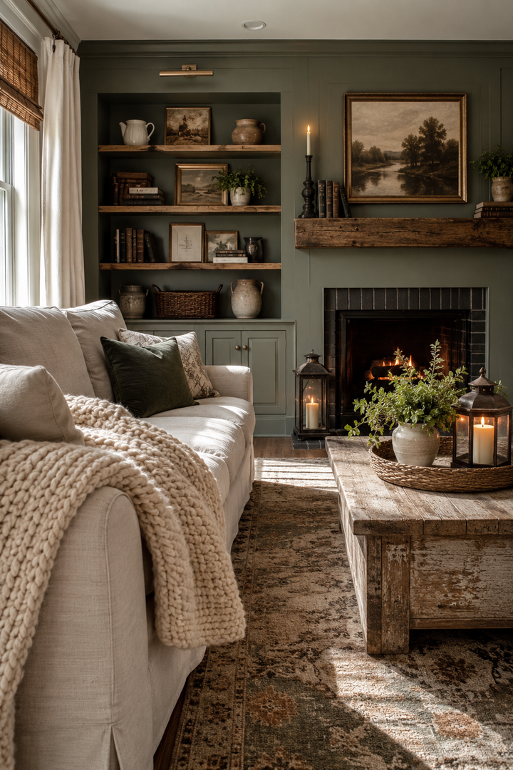 23 Built-In Shelf Living Room Ideas with Cozy Styled Details — inspiration 11 of 23