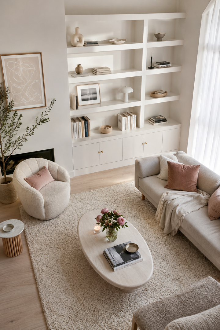 23 Built-In Shelf Living Room Ideas with Cozy Styled Details — inspiration 16 of 23