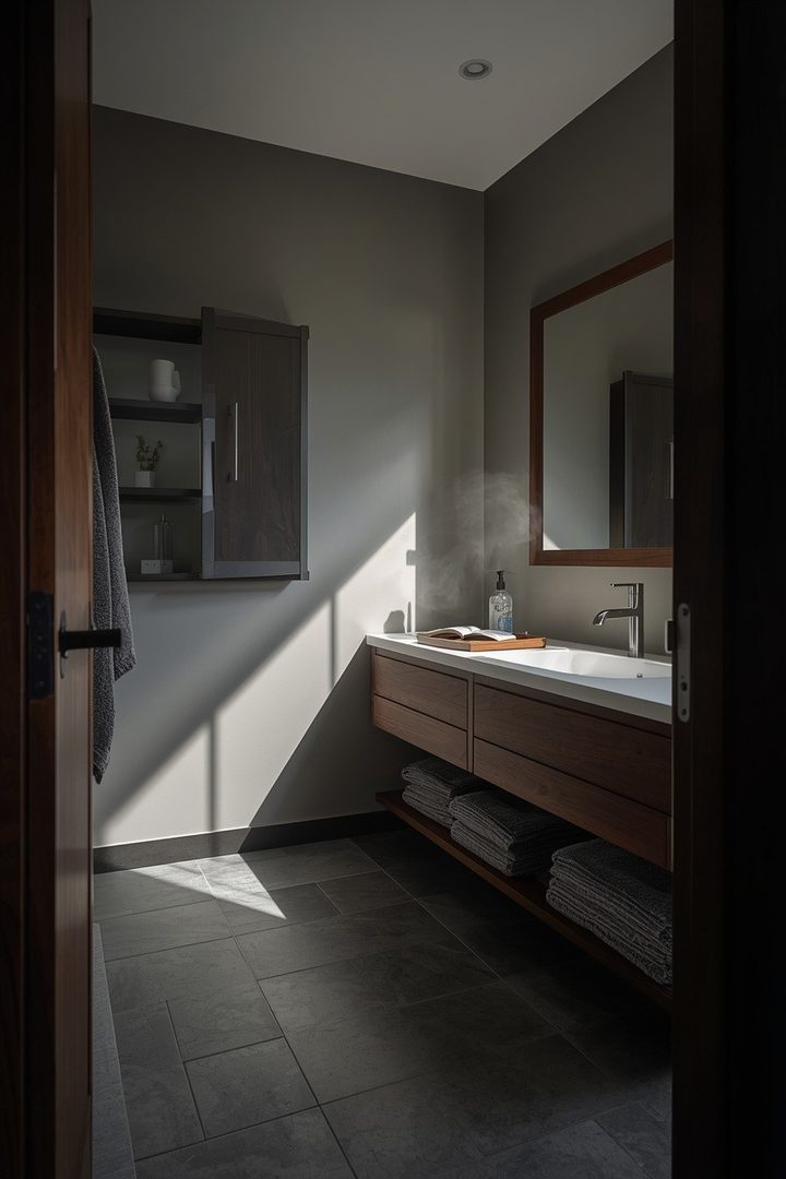 Slate Gray & Dark Walnut 20 Bathroom Ideas for a Finished Bathroom Look β inspiration 21 of 21