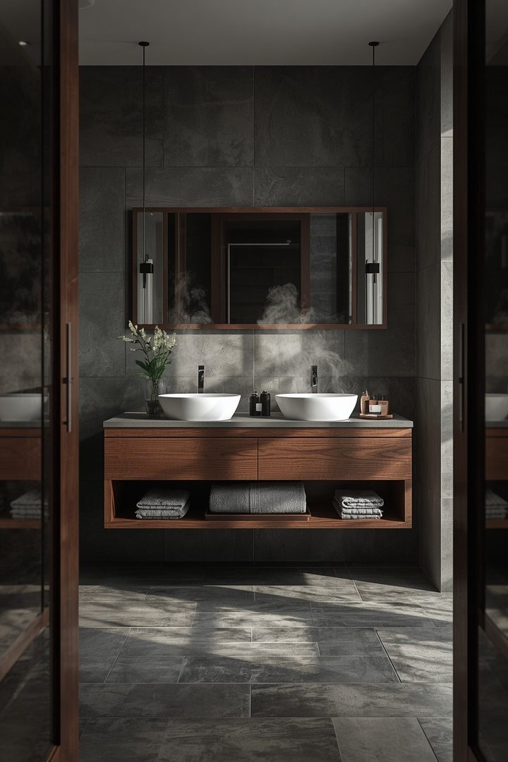 Slate Gray & Dark Walnut 20 Bathroom Ideas for a Finished Bathroom Look β inspiration 1 of 21