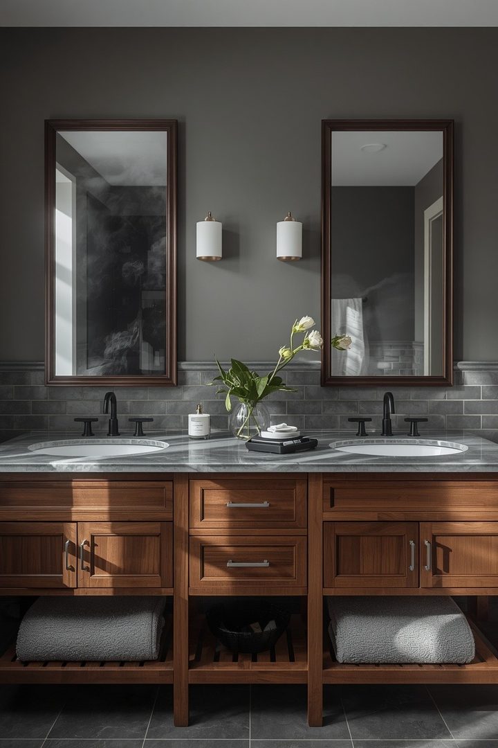 Slate Gray & Dark Walnut 20 Bathroom Ideas for a Finished Bathroom Look β inspiration 19 of 21
