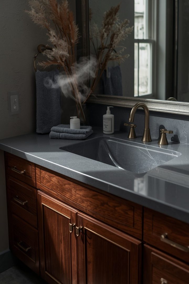 Slate Gray & Dark Walnut 20 Bathroom Ideas for a Finished Bathroom Look β inspiration 16 of 21