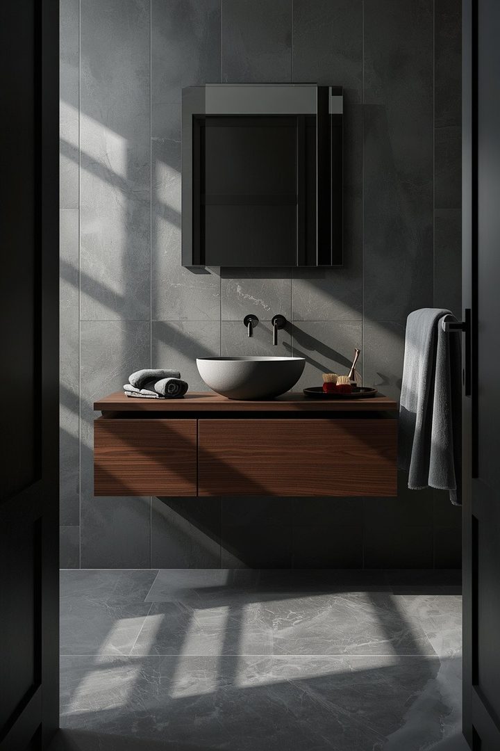 Slate Gray & Dark Walnut 20 Bathroom Ideas for a Finished Bathroom Look β inspiration 7 of 21