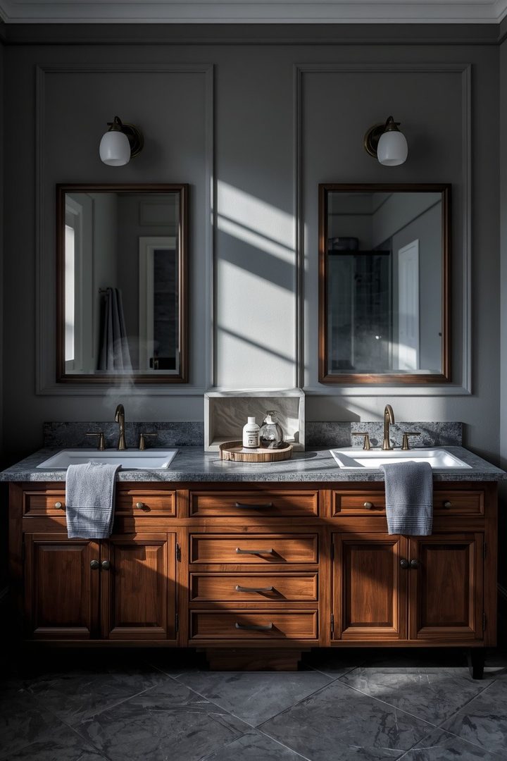 Slate Gray & Dark Walnut 20 Bathroom Ideas for a Finished Bathroom Look β inspiration 10 of 21