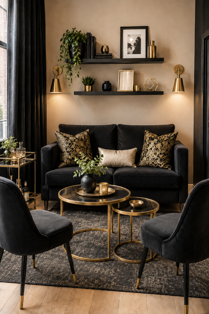 Why Black and Gold Living Rooms Work When You Want a Home That Finally Feels Pulled Together β inspiration 5 of 16
