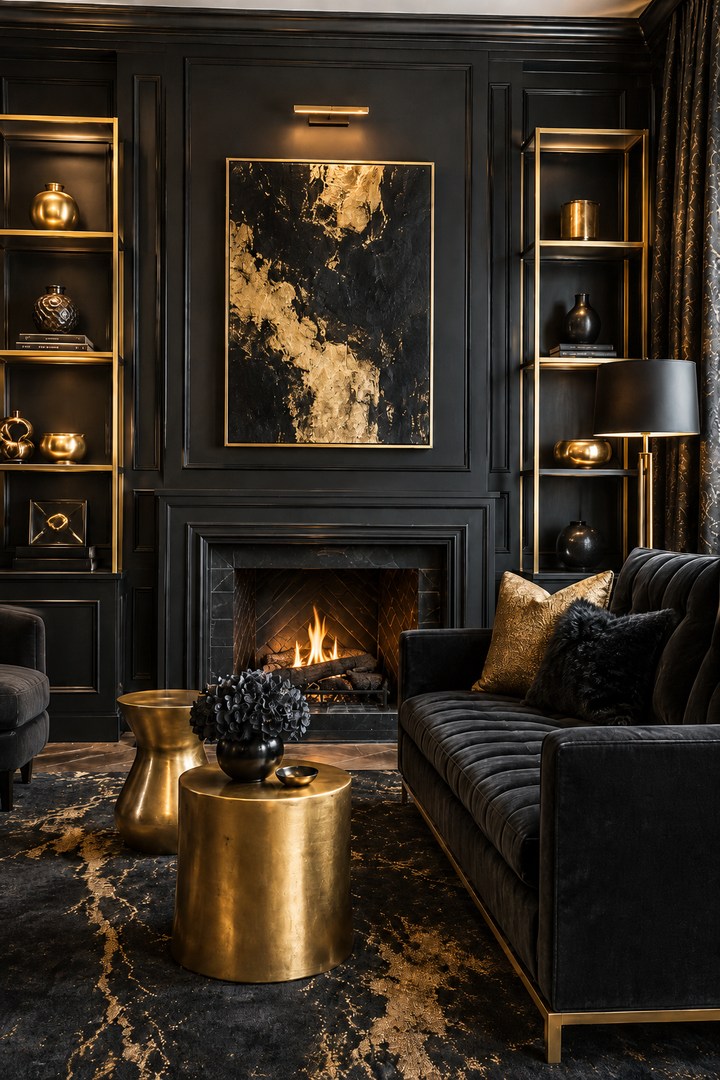 Why Black and Gold Living Rooms Work When You Want a Home That Finally Feels Pulled Together β inspiration 8 of 16