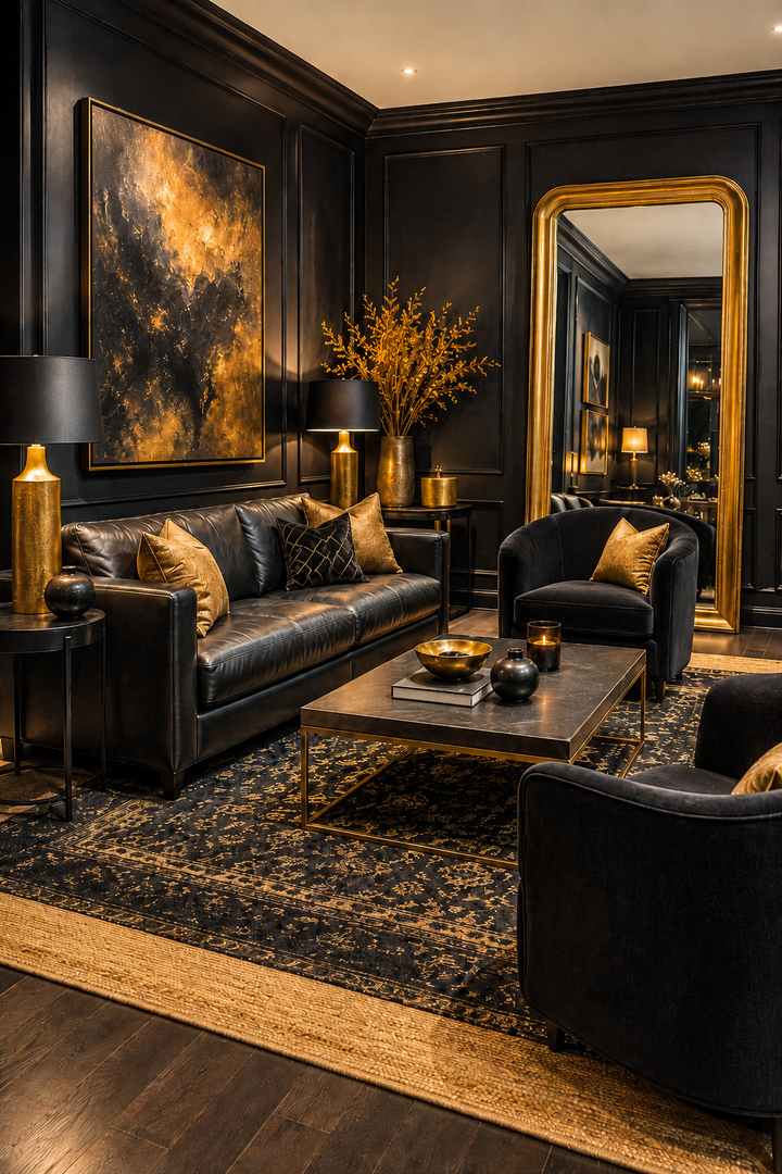 Why Black and Gold Living Rooms Work When You Want a Home That Finally Feels Pulled Together β inspiration 7 of 16