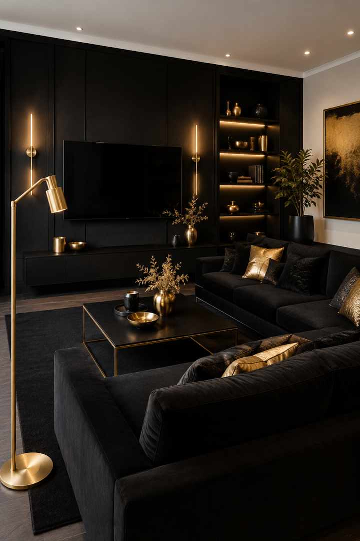 Why Black and Gold Living Rooms Work When You Want a Home That Finally Feels Pulled Together β inspiration 12 of 16