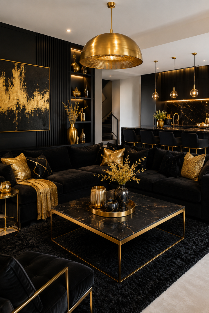 Why Black and Gold Living Rooms Work When You Want a Home That Finally Feels Pulled Together β inspiration 16 of 16