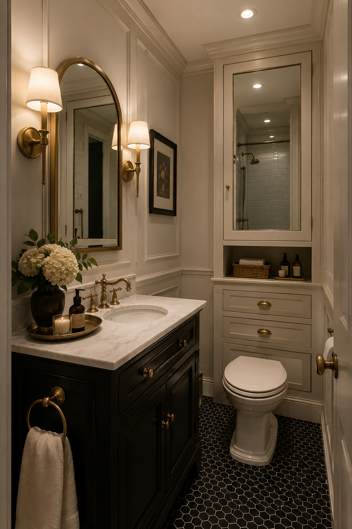 19 Small Bathroom Decor Ideas with Soft Lighting and Elegant Storage — inspiration 2 of 19