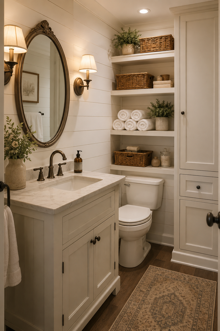 19 Small Bathroom Decor Ideas with Soft Lighting and Elegant Storage — inspiration 4 of 19