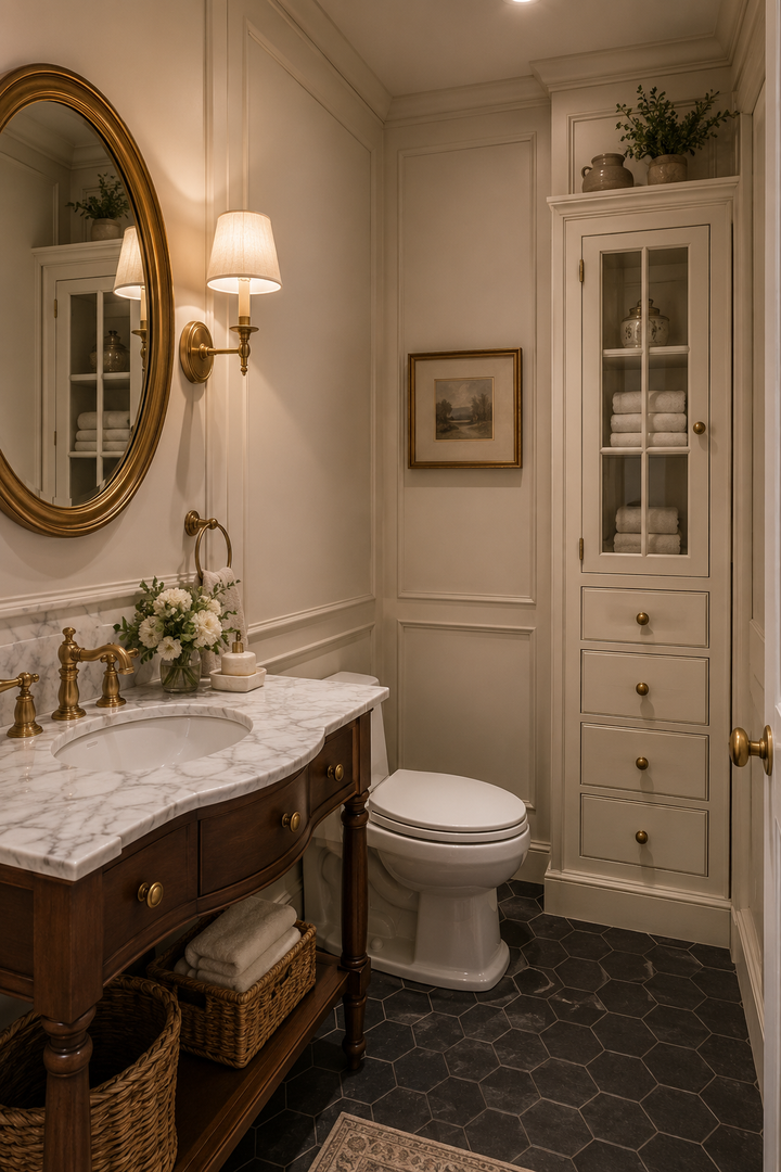19 Small Bathroom Decor Ideas with Soft Lighting and Elegant Storage — inspiration 10 of 19