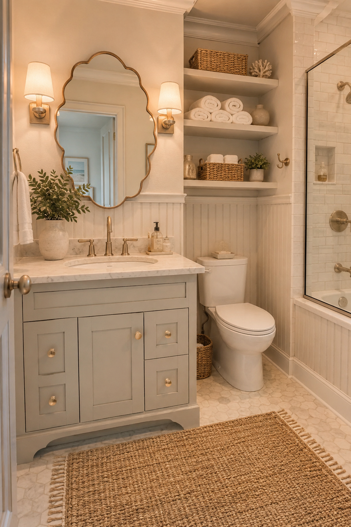19 Small Bathroom Decor Ideas with Soft Lighting and Elegant Storage — inspiration 11 of 19