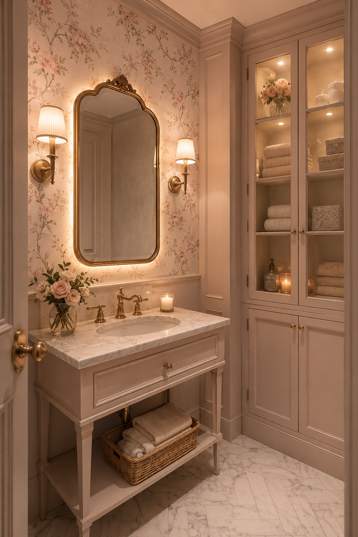 19 Small Bathroom Decor Ideas with Soft Lighting and Elegant Storage — inspiration 18 of 19