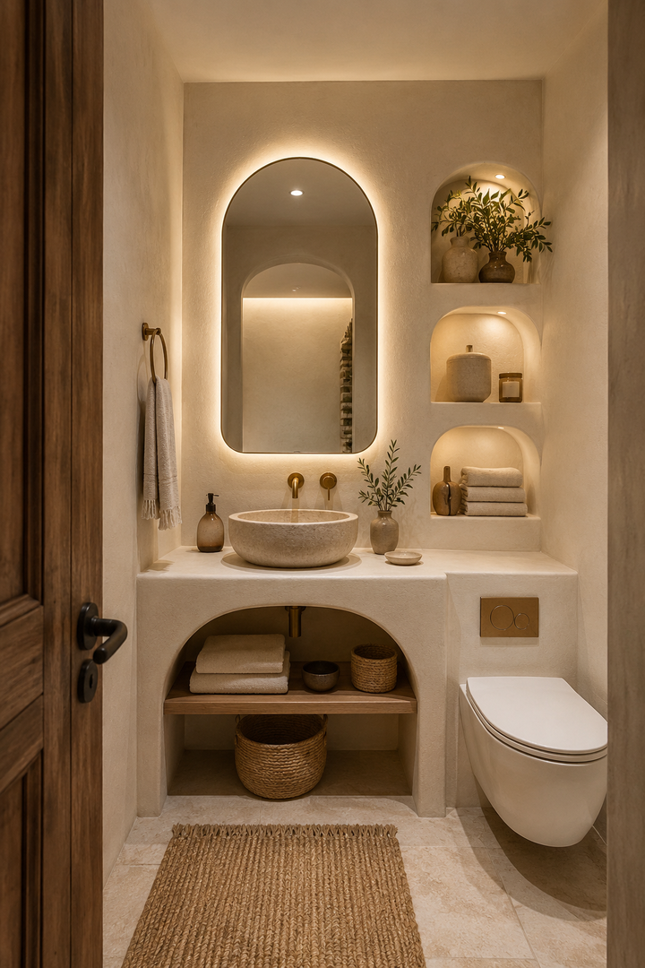 19 Small Bathroom Decor Ideas with Soft Lighting and Elegant Storage — inspiration 17 of 19