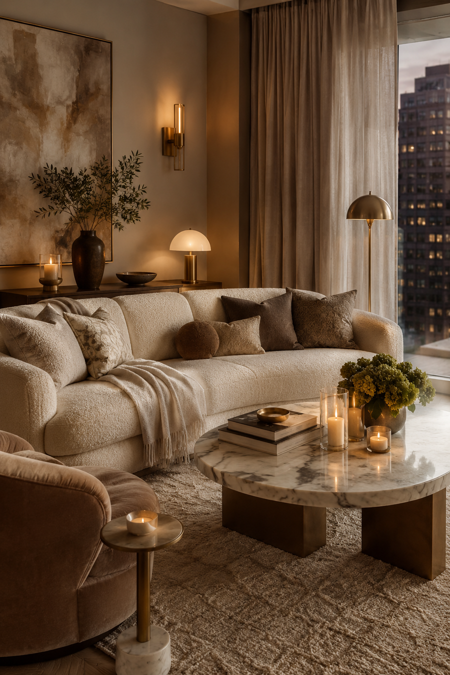 21 Luxe Apartment Decor Ideas with Cozy Details That Feel Designer — inspiration 1 of 21