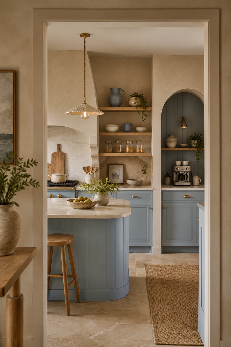 When Soft Blue & Sandy Sand Kitchen Ideas Start Feeling Beautifully Finished — inspiration 7 of 18