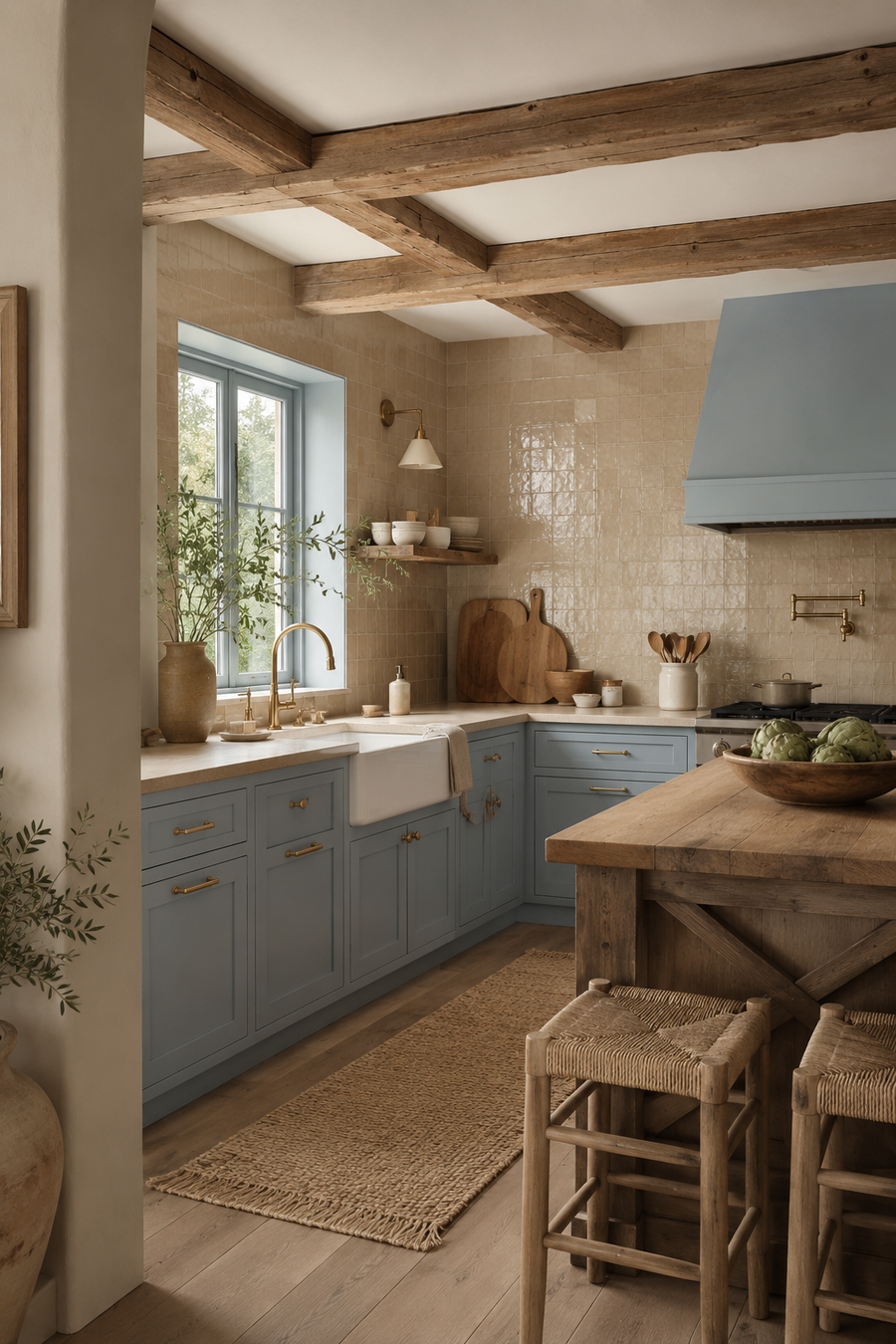 When Soft Blue & Sandy Sand Kitchen Ideas Start Feeling Beautifully Finished — inspiration 3 of 18