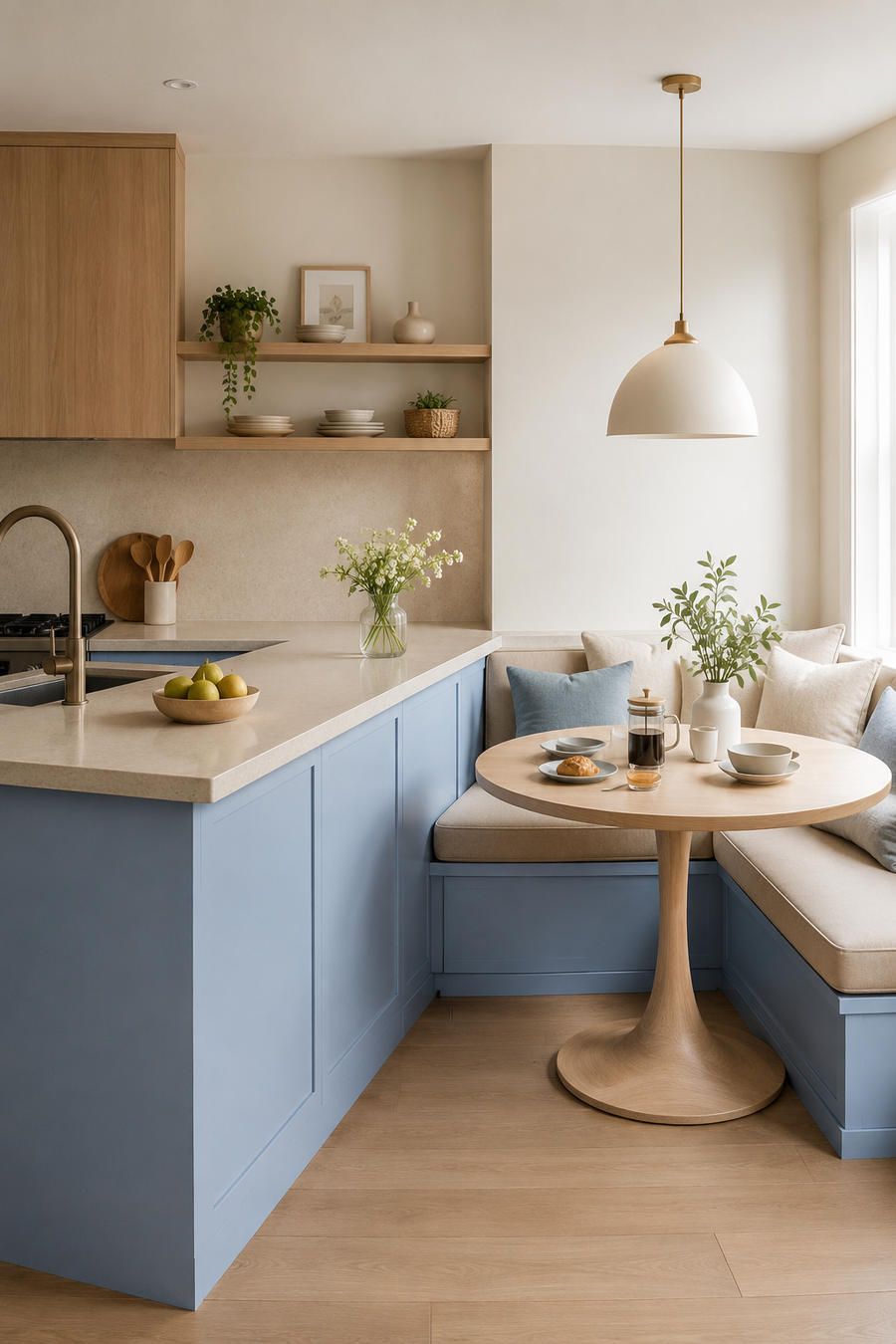When Soft Blue & Sandy Sand Kitchen Ideas Start Feeling Beautifully Finished — inspiration 10 of 18