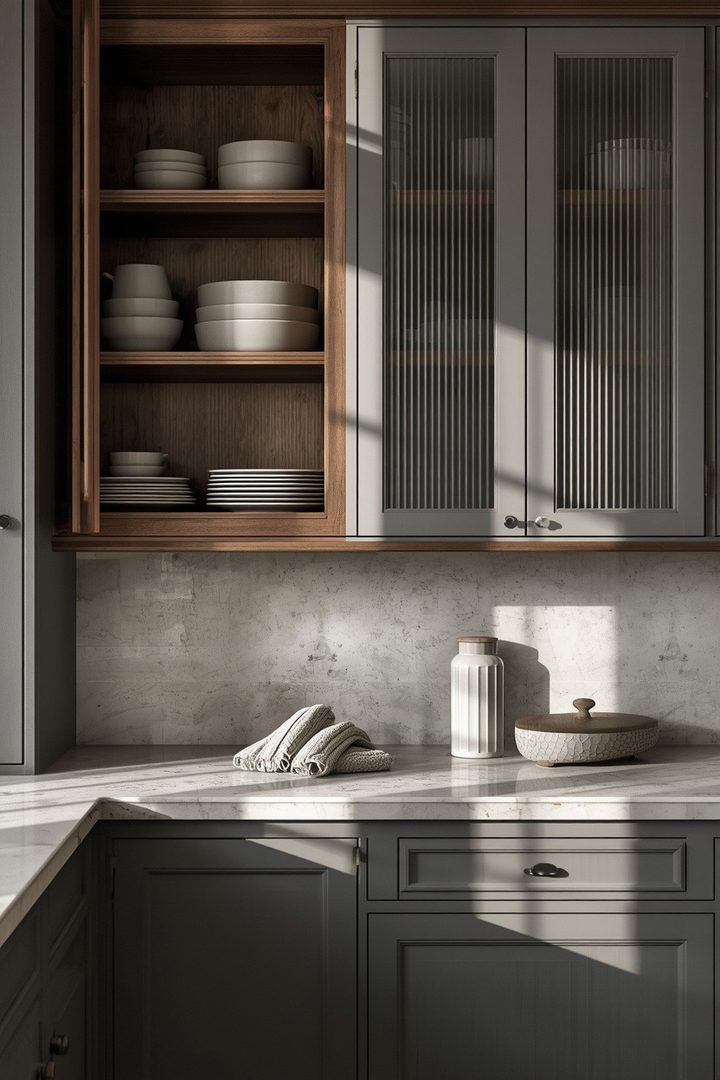 3. Try Reeded Glass for a Softer Display Look