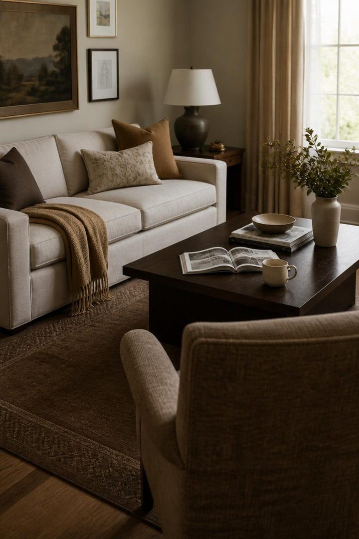 16. Pick a Brown Rug with Soft Border Detail