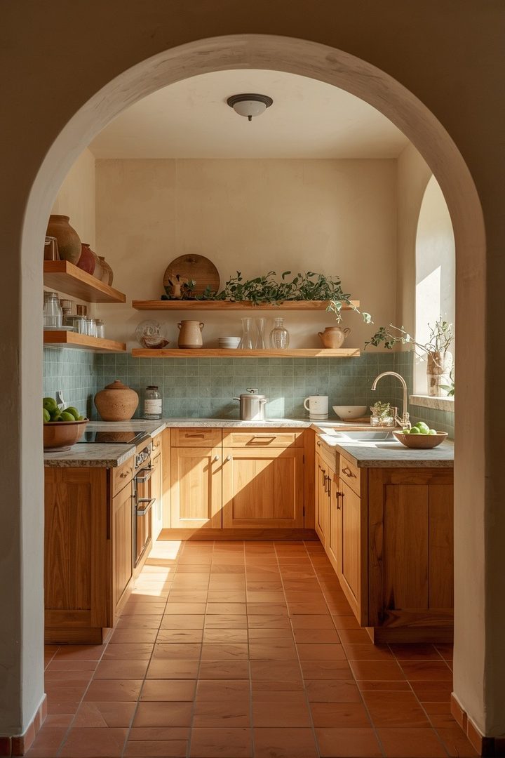 5. Try Scandinavian-Japanese Simplicity with Pale Wood Cabinets
