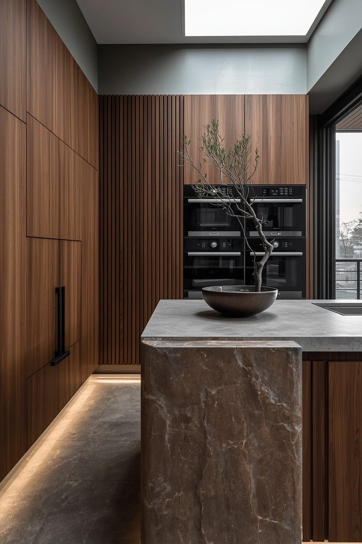 12. Bring in Vertical Wood Grain for a Sleek Organic Look