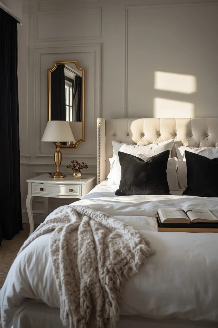 2. Use a White Bed as the Bright Centerpiece
