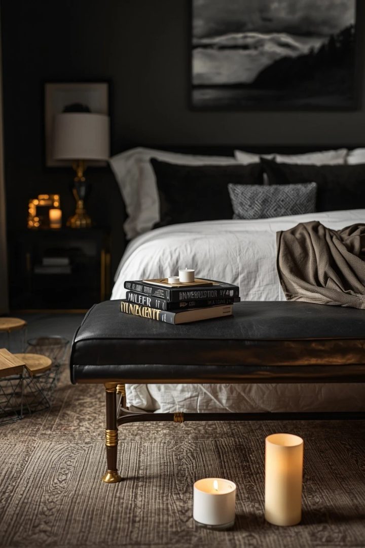 12. Use Gold Frames for a Gallery Wall