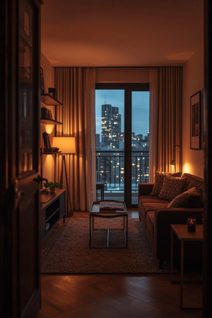 16. Build a Cozy Apartment Layout Around the Sofa