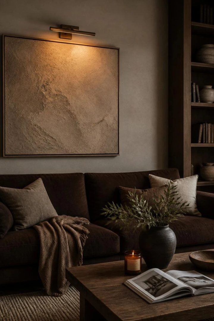 17. Use Textured Wall Art Above the Couch