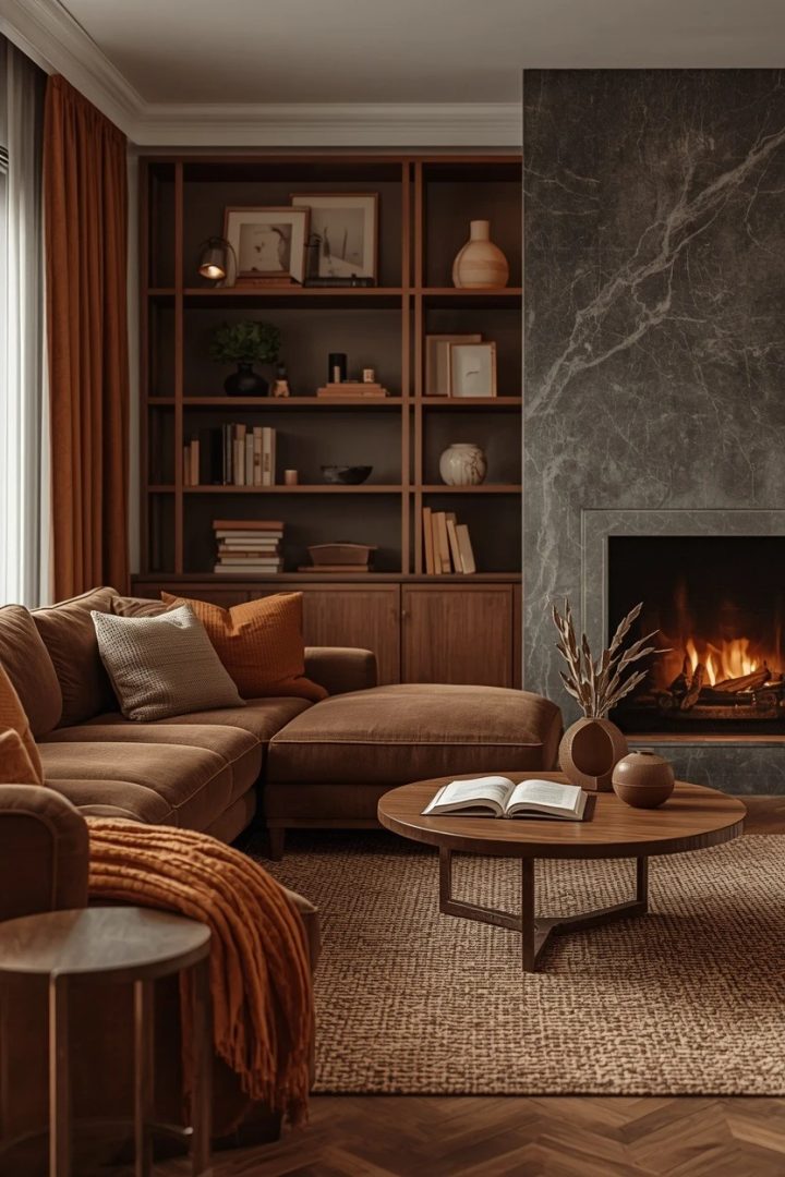 5. Create Depth with a Brown-on-Brown Layered Palette
