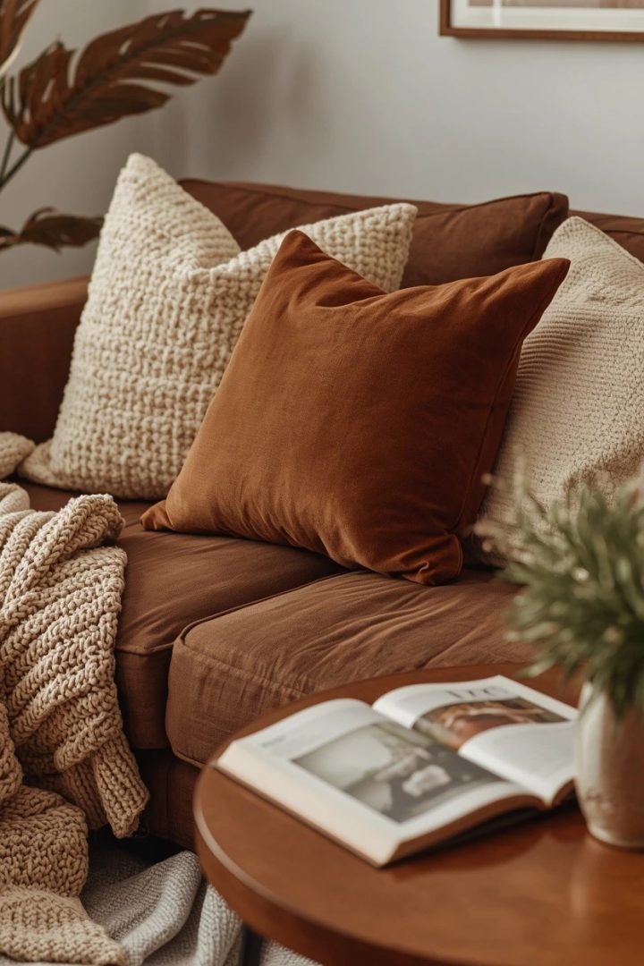 4. Add Cream Pillows for a Softer Look
