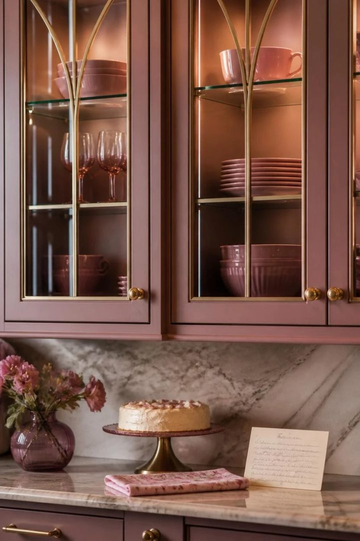 7. Use Champagne Gold Cabinet Grilles for a Luxe Touch