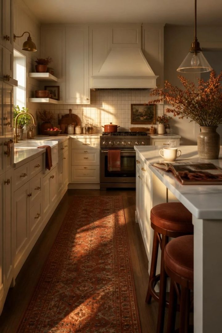 20. Finish with Repeated Rust and Cream Details