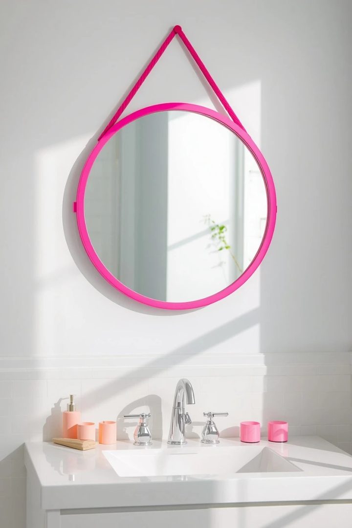 11. A Hot Pink Statement Mirror Frame