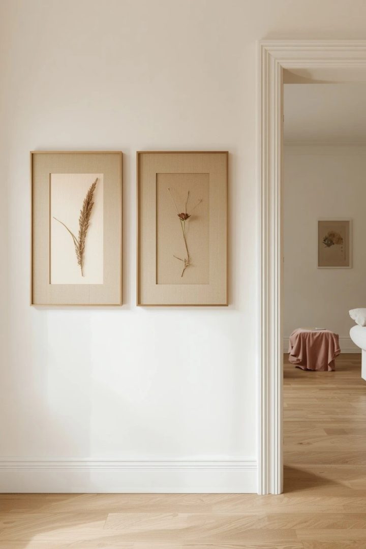 7. Frame pressed botanicals for slow, living detail