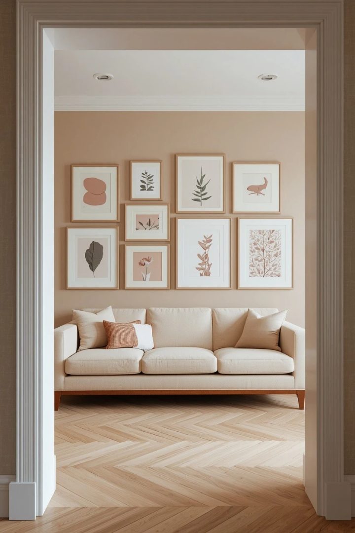 3. Build a salon-style gallery wall in two tones only