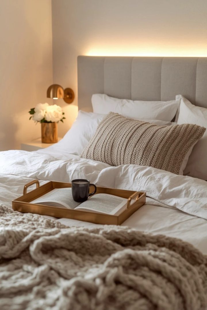 3. Layer Pearl White Bedding in Three Textures
