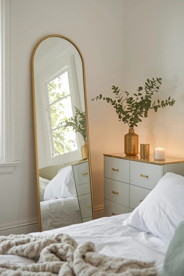 5. Lean on a Large Brass Mirror to Bounce Light