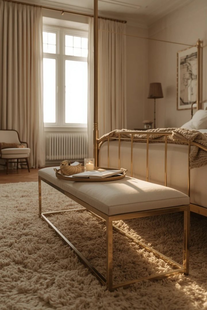 10. Put a Brass-Legged Bench at the Foot of the Bed