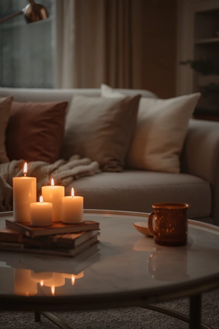 26. Make the Lounge Feel Cozy with Candles