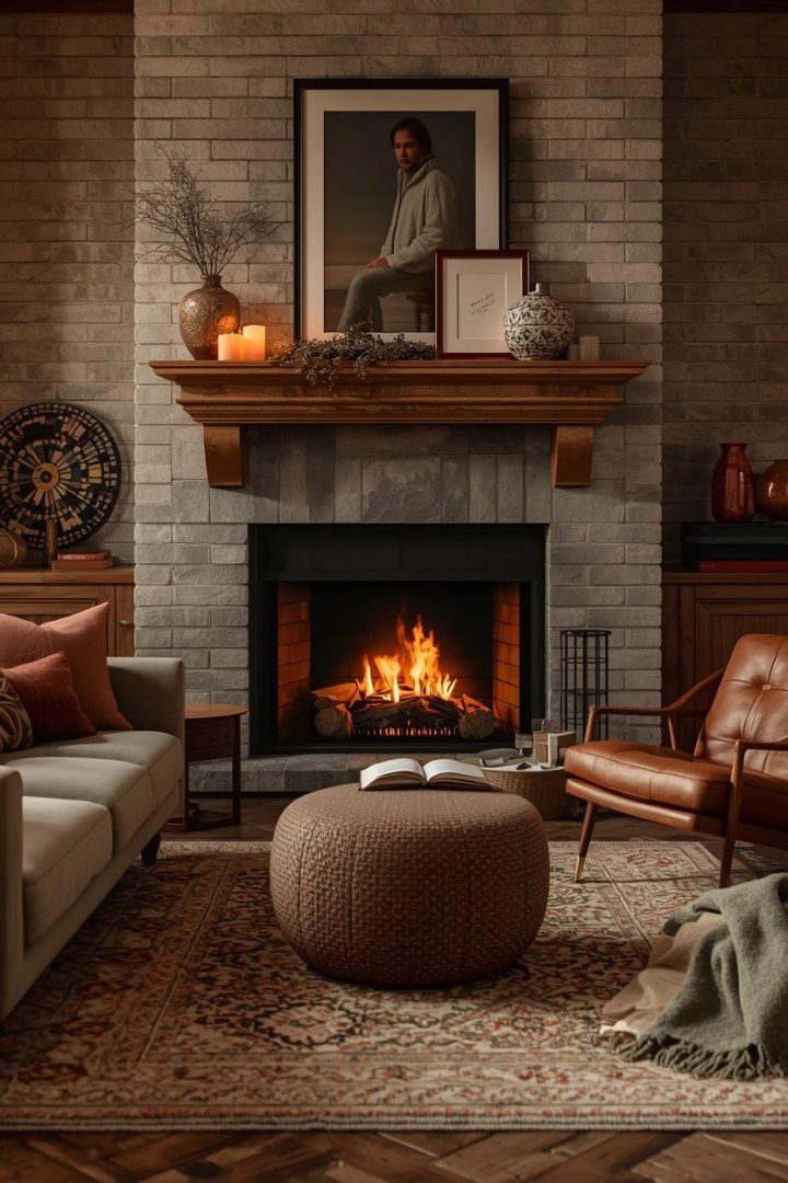 10. Style a Fireplace as the Natural Focal Point