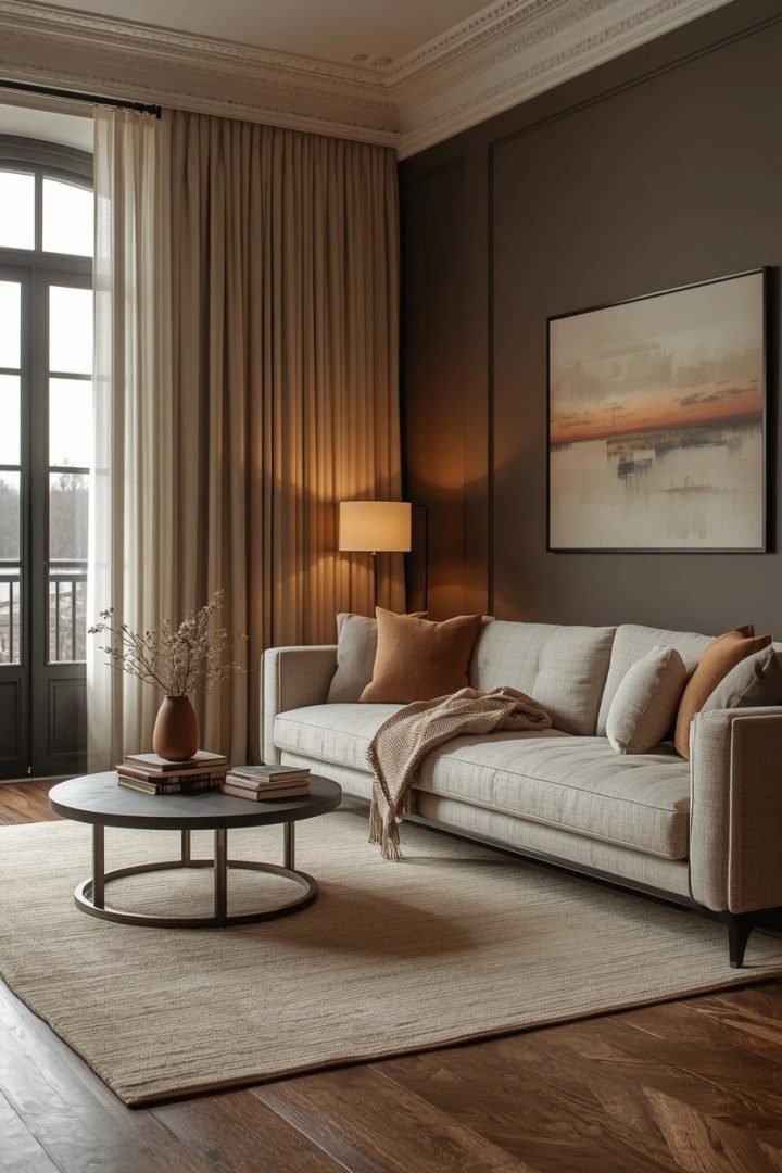 31. Mix Modern Lines with Cozy Materials