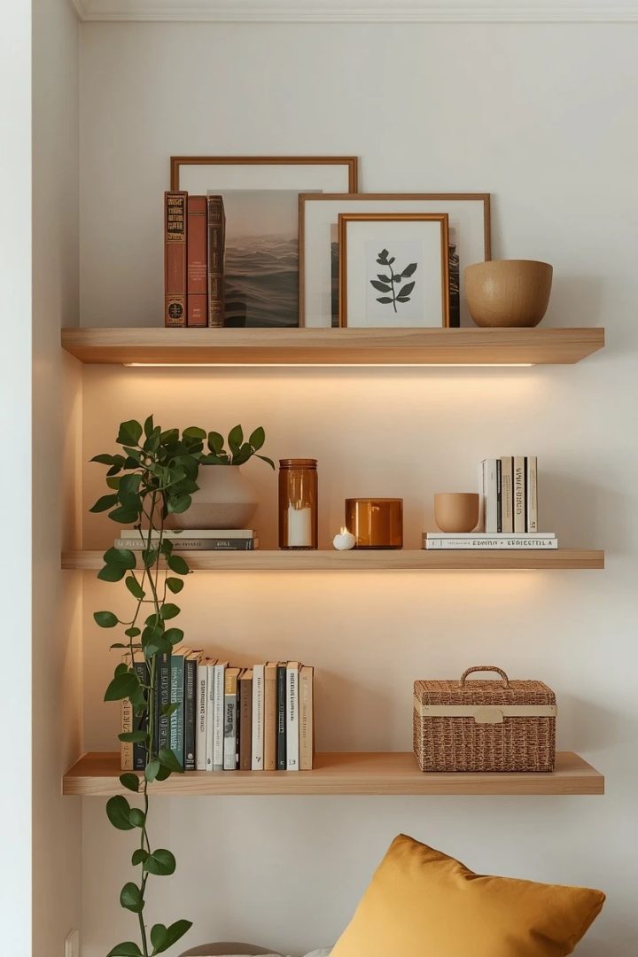 4. Bring Personality to Open Shelves
