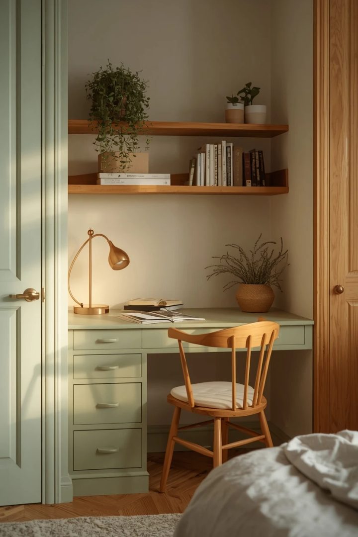 12. The Green and Wood Study Corner