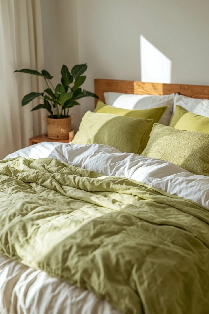 13. The Complete Apple Green and White Bed