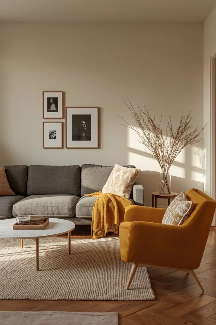 4. The Grey and Mustard Lounge